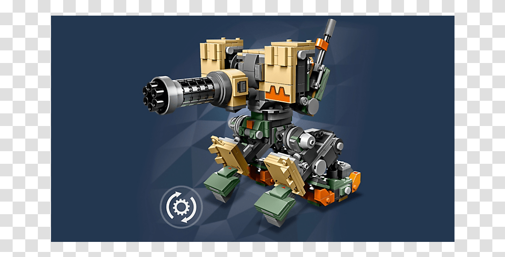 Overwatch Bastion Lego Canon, Toy, Robot, Machine, Tabletop Transparent Png
