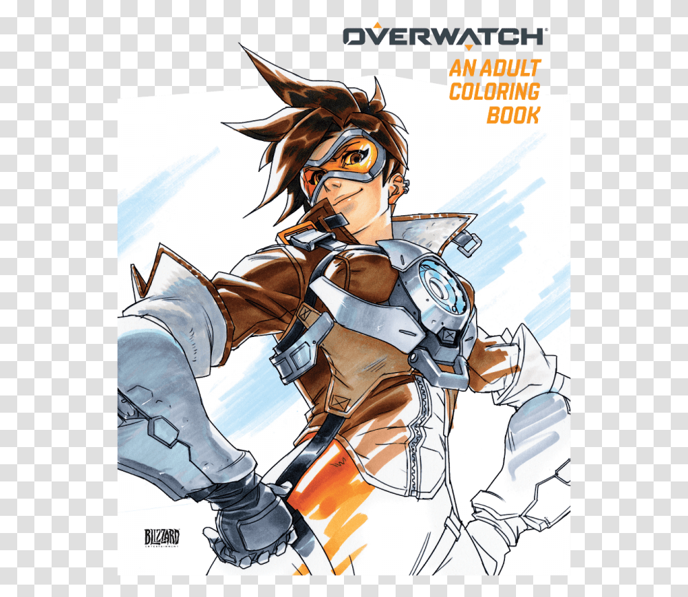 Overwatch Coloring Book Overwatch An Adult Coloring Book, Comics, Manga, Person, Human Transparent Png