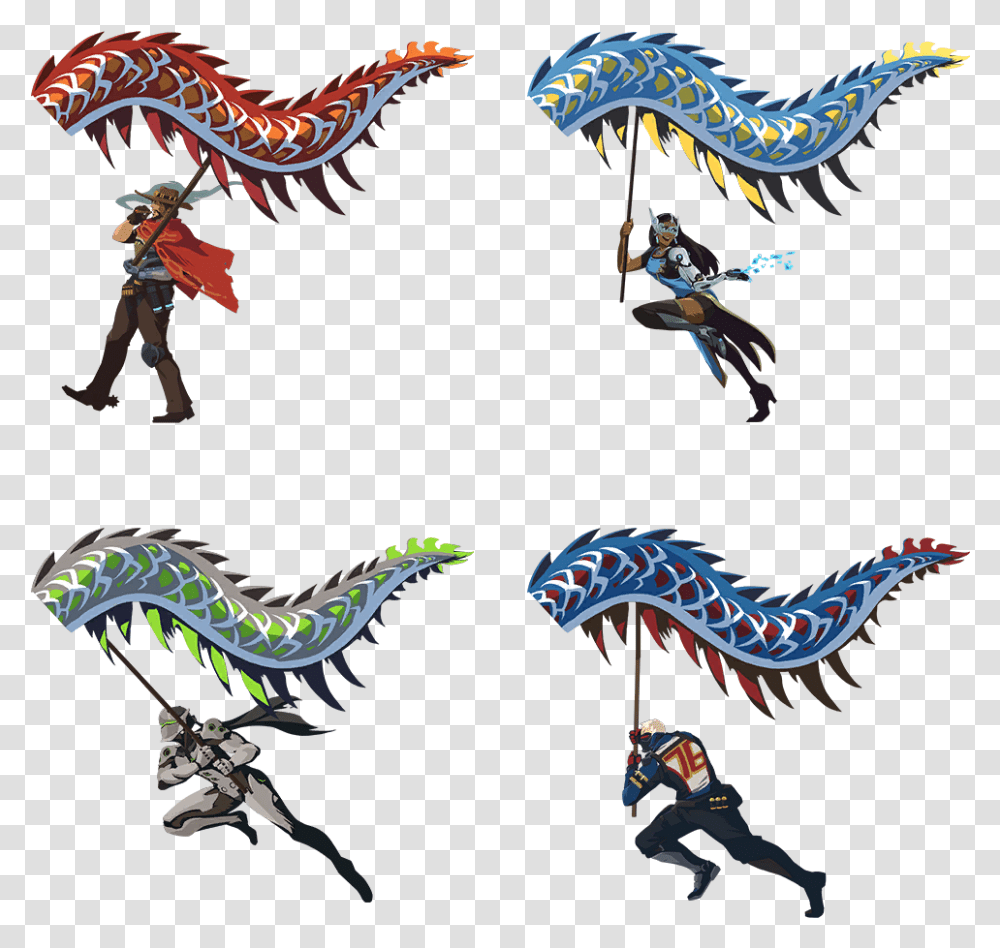 Overwatch Cute Sprays Dragon Dance Overwatch Sprays Overwatch Hanzo And Genji Funny, Person, Human Transparent Png