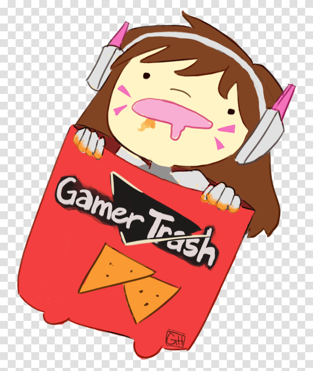 Overwatch D Dva Sticker, Food, Female, Sweets, Confectionery Transparent Png