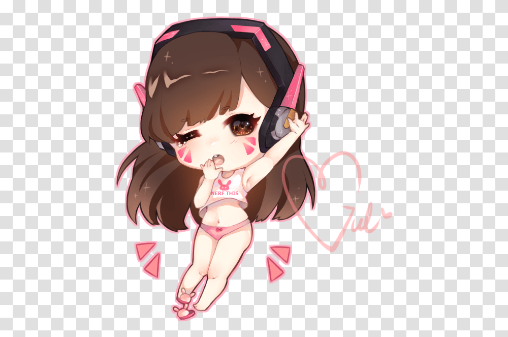 Overwatch D Va And Cartoon, Comics, Book, Manga, Helmet Transparent Png