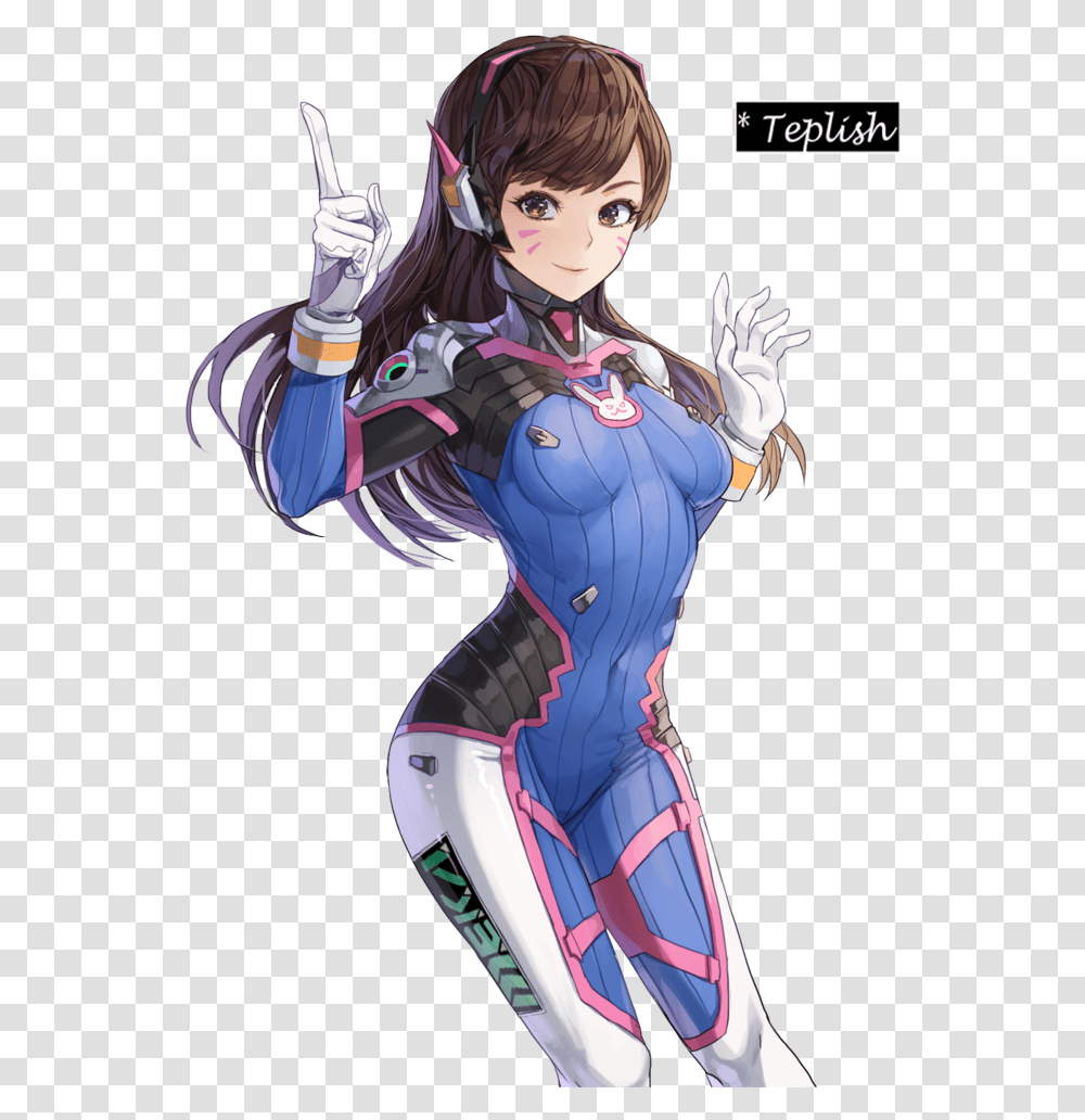 Overwatch D Va, Comics, Book, Manga, Person Transparent Png