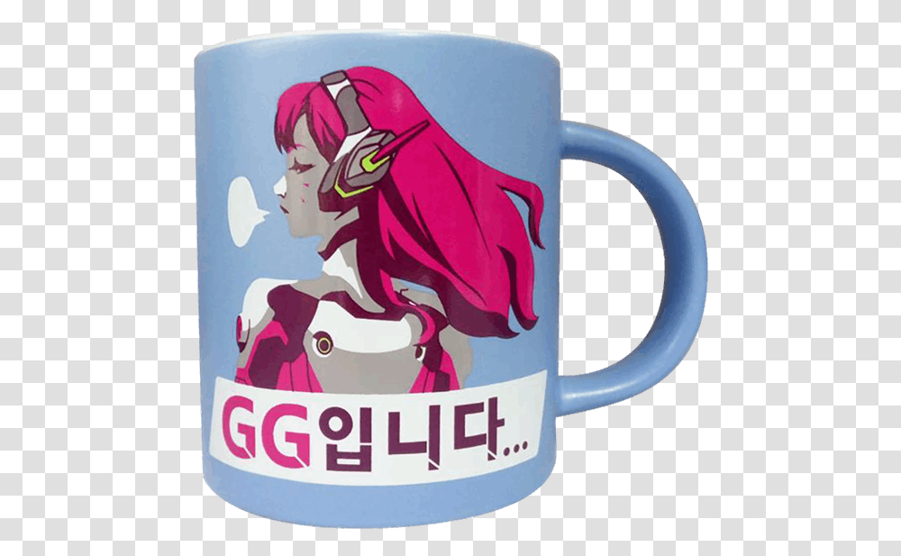 Overwatch D Va Gg Spray, Coffee Cup, Jug, Stein Transparent Png