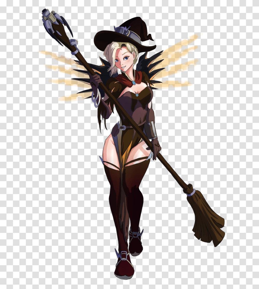 Overwatch Feed On Twitter Witch Mercy Artwork, Hat, Apparel, Person Transparent Png