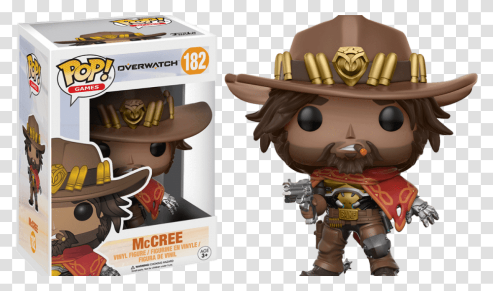 Overwatch Funko Pop Mccree, Toy, Hat, Label Transparent Png