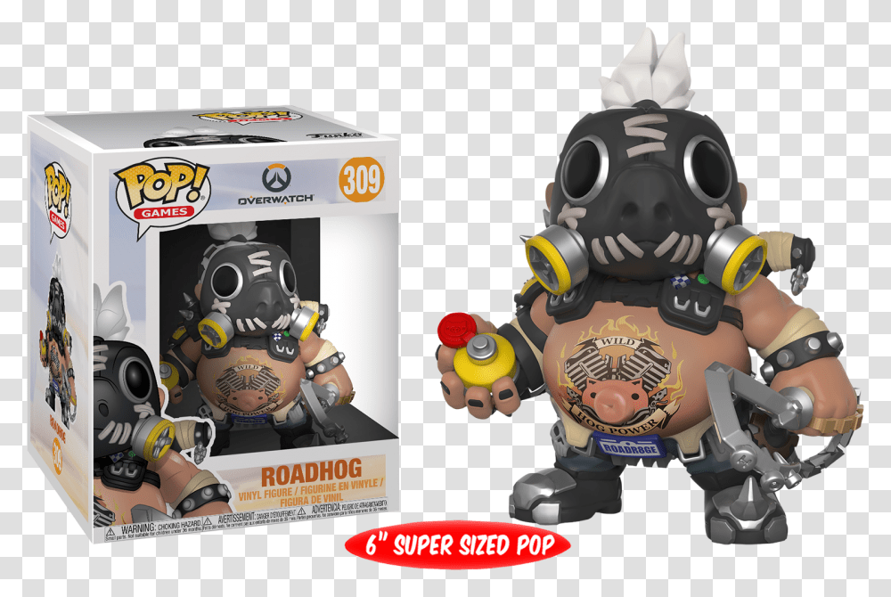 Overwatch Funko Pop Roadhog, Costume, Toy Transparent Png