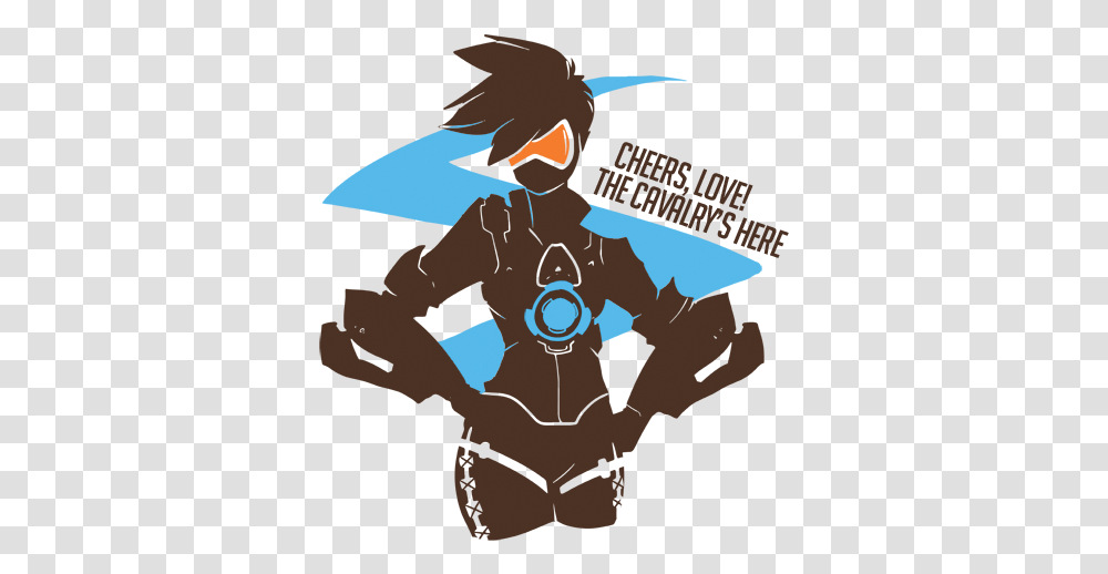 Overwatch Gaming Tshirt India Cheers Love Cavalrys Here T Shirt Overwatch Tracer, Poster, Advertisement Transparent Png