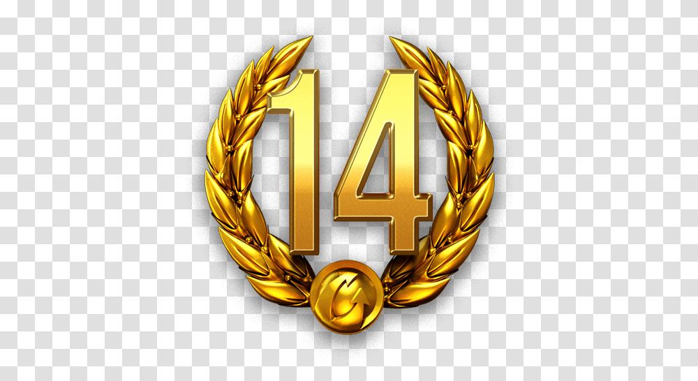 Overwatch Gold Medal 14 Premium Day World Of Tanks, Number, Trophy Transparent Png