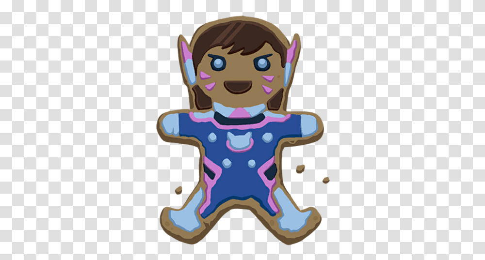 Overwatch Heroes Of The Storm Purple Cartoon Fictional Dva Gingerbread, Cookie, Food, Biscuit, Sweets Transparent Png