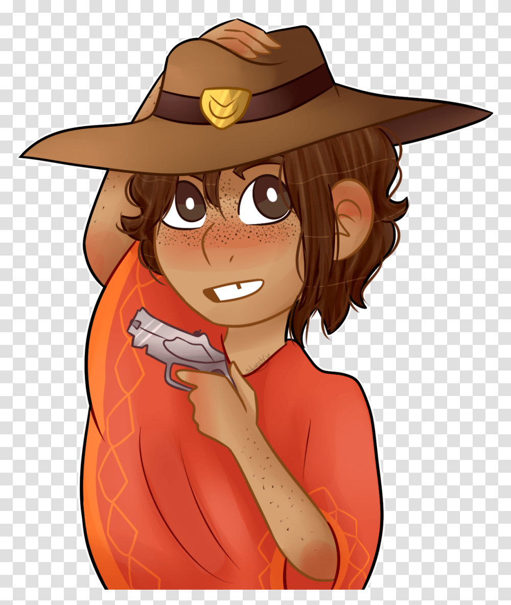 Overwatch Jesse Mccree Mccree Young Jesse Young Mccree Cartoon, Apparel, Sun Hat, Face Transparent Png