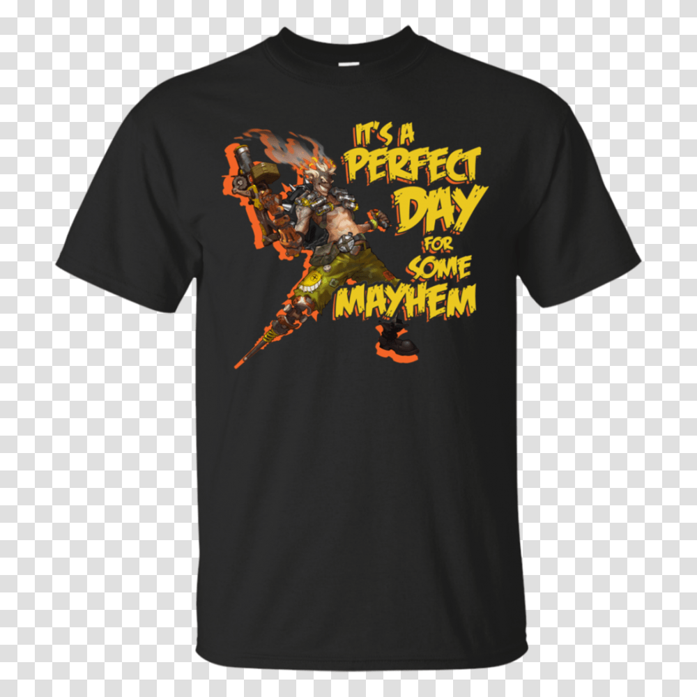 Overwatch Junkrat Shirts Its A Perfect Day For Some Mayhem, Apparel, T-Shirt, Person Transparent Png