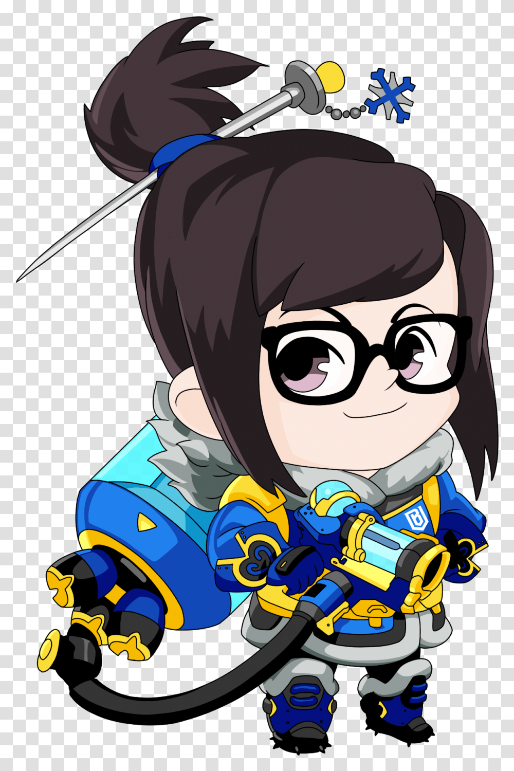 Overwatch Mei Cute Spray, Comics, Book, Sunglasses, Accessories Transparent Png