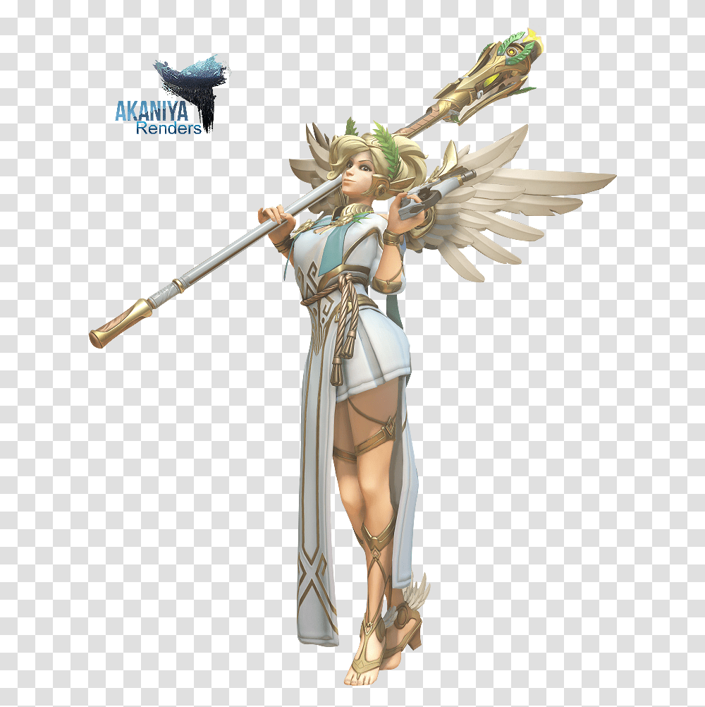 Overwatch Mercy Overwatch Mercy Winged Victory, Figurine, Costume, Person, Human Transparent Png