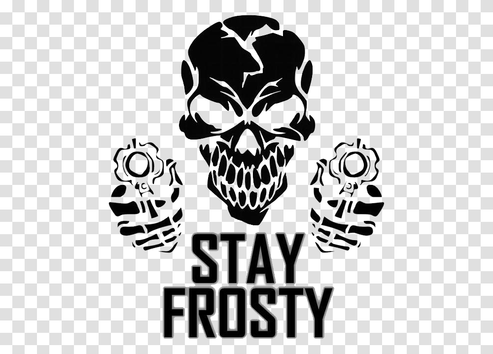Overwatch Overlay Stay Frosty Liquipedia Overwatch Graphic Skull Design, Stencil, Hand, Label Transparent Png