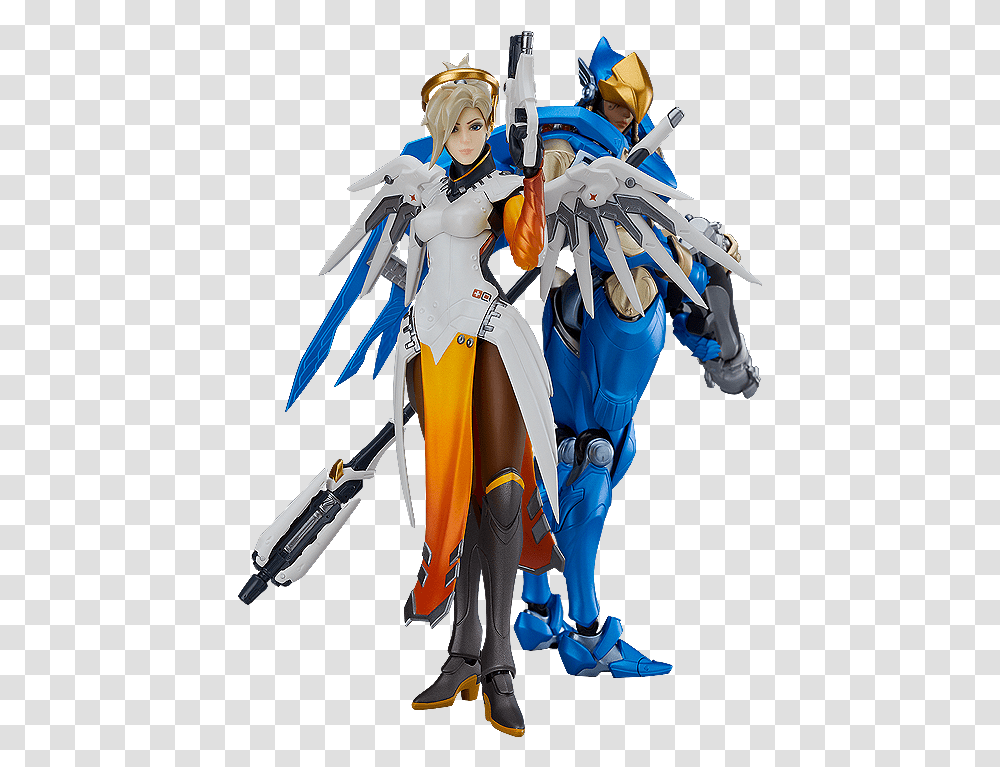 Overwatch Reaper Pharah And Mercy Figures, Toy, Comics, Book, Manga Transparent Png
