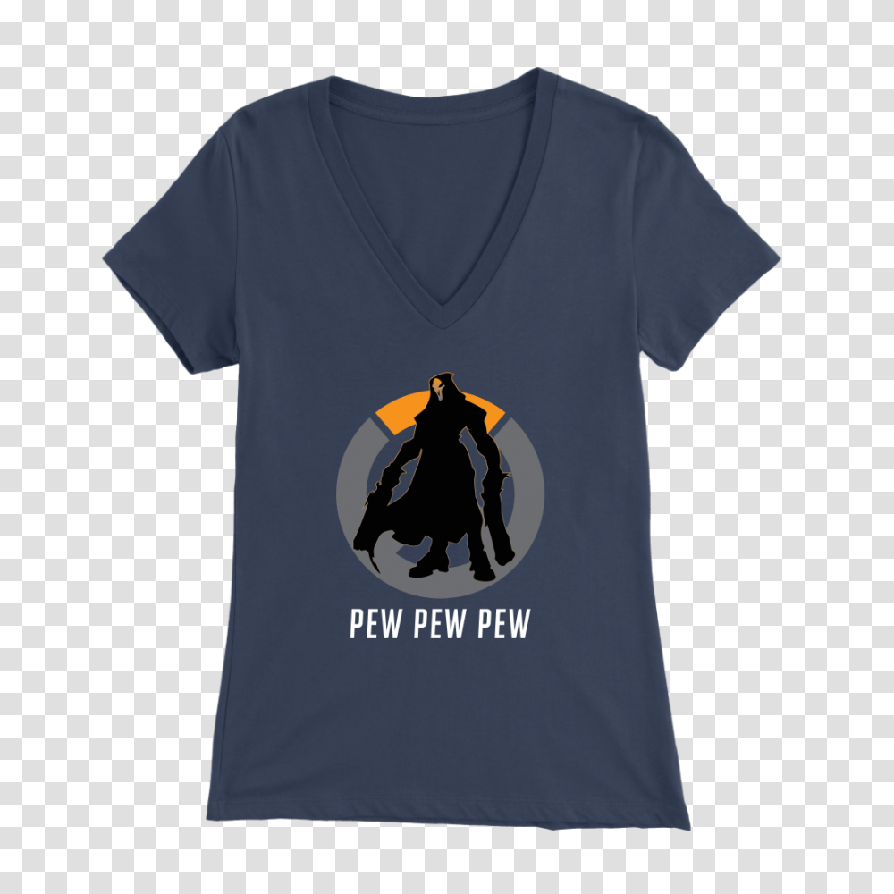 Overwatch Reaper Womens V Neck T Shirt Hangry Gamer Gear, Apparel, T-Shirt Transparent Png