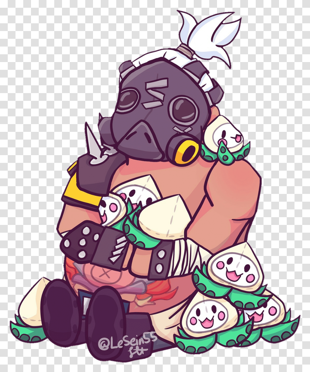 Overwatch Roadhog Sticker By Teamskull Illustration, Birthday Cake, Dessert, Food, Doodle Transparent Png