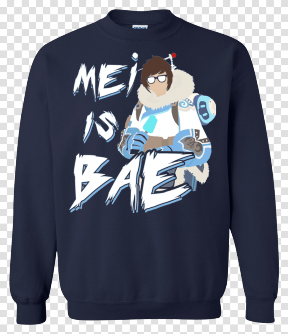 Overwatch Shirts Mei Is Bae Hoodies Sweatshirts Long Sleeved T Shirt, Apparel, Sweater, Person Transparent Png