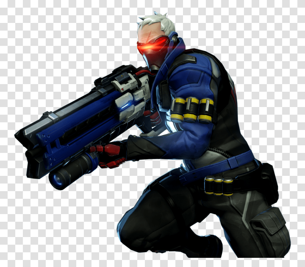 Overwatch Soldier 76 Vector Black And White Overwatch Soldier 76, Person, Human Transparent Png