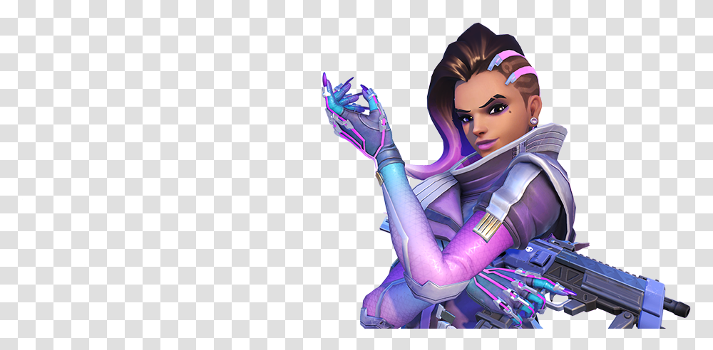 Overwatch Sombra 5 Image Sombra Overwatch, Toy, Person, Human, Manga Transparent Png