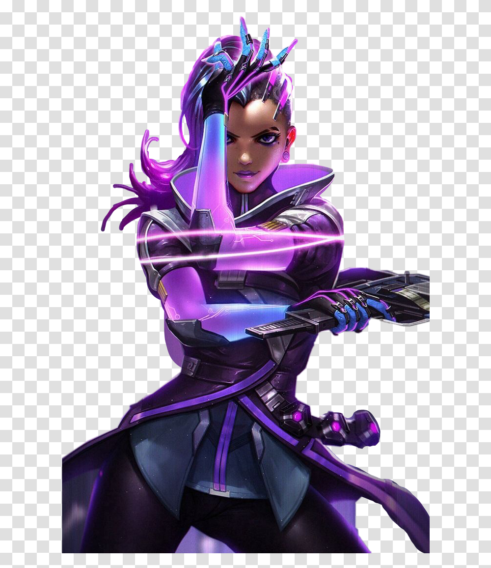 Overwatch Sombra Freetoedit Sombra Overwatch, Graphics, Art, Clothing, Apparel Transparent Png