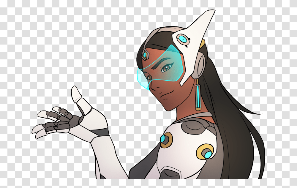 Overwatch Symmetra Overwatchsymmetra Cartoon, Face, Clothing, Hand, Arm Transparent Png