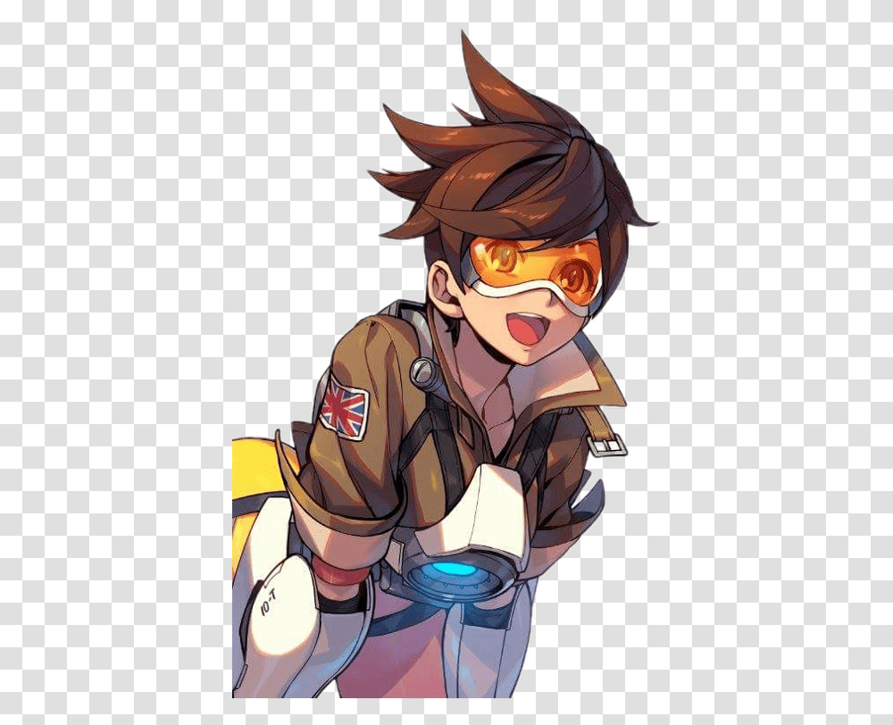 Overwatch Tracer Thicc Cartoons Tracer Overwatch, Comics, Book, Manga, Person Transparent Png