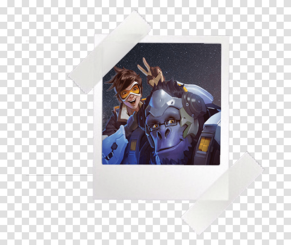 Overwatch Tracer Winston Horizon Slam Dunk, Person, Poster Transparent Png
