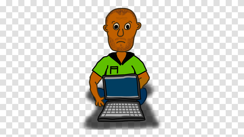 Overwhelmed Man With Laptop, Pc, Computer, Electronics, Computer Keyboard Transparent Png