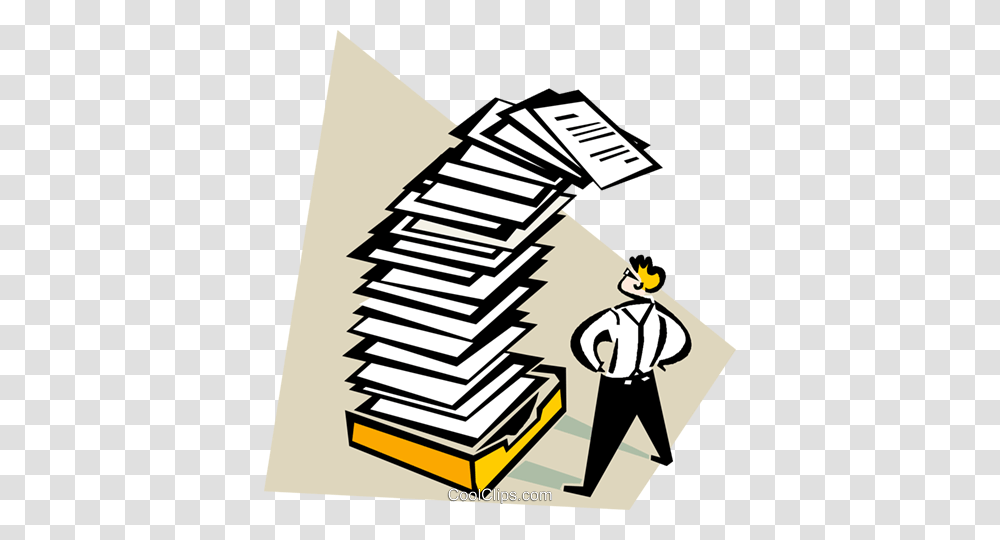 Overwhelming Amount Of Paperwork Royalty Free Vector Clip Art, Number, Alphabet Transparent Png