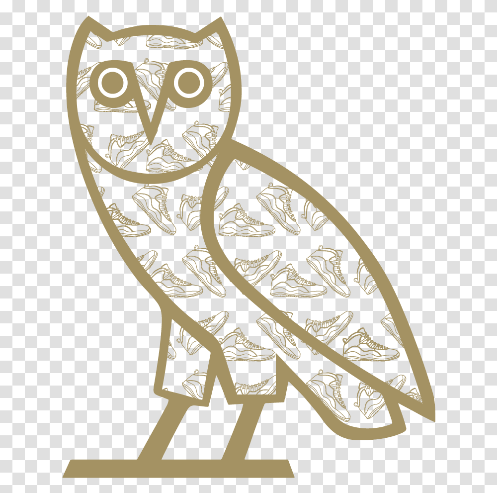 Ovo Sound Tshirt Owl Bird Image Ovo Logo, Text, Art, Crowd, Sculpture Transparent Png