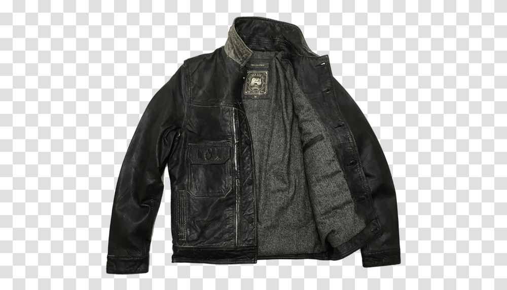 Ovp Overprint Black Leather JacketData Image Leather Jacket, Apparel, Coat, Vest Transparent Png