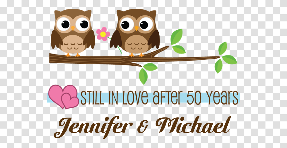 Owl 50th Anniversary Yard Sign Love Anniversary 18 Years, Mammal, Animal, Pig, Snout Transparent Png