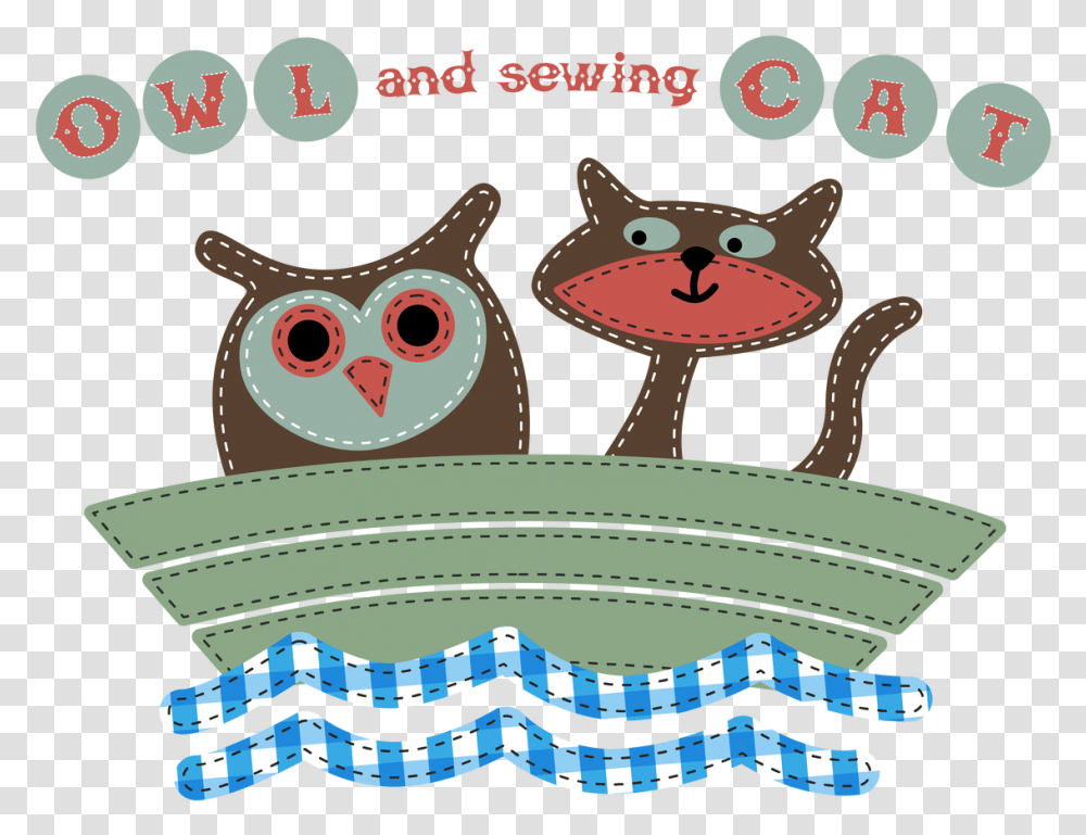 Owl And Sewing Cat, Bird, Animal, Beak Transparent Png