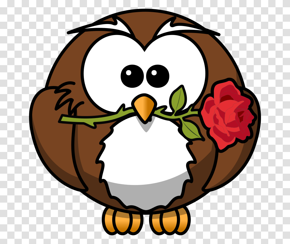 Owl Animal Bird Event Flower Funny Gift Rose Cartoon Owl Clipart, Penguin, Floral Design, Pattern Transparent Png