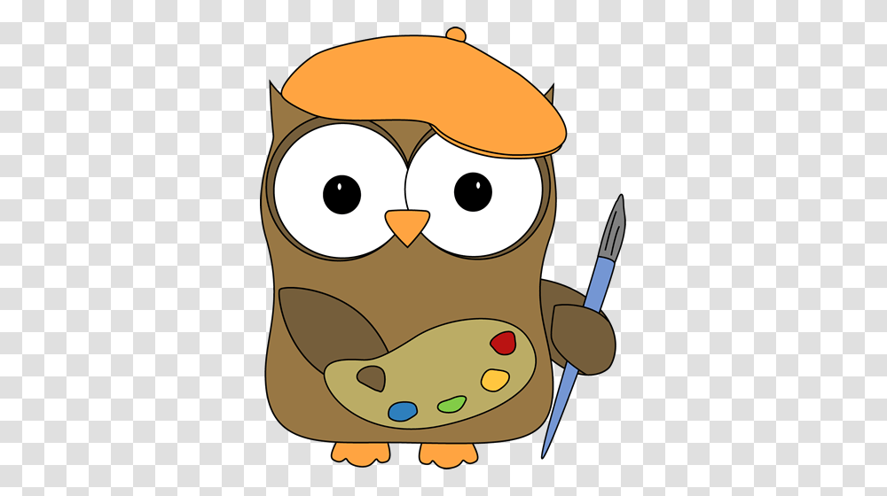 Owl As Artist, Drawing Transparent Png