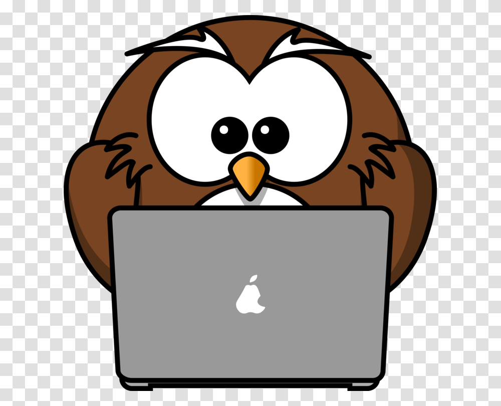 Owl Bird Drawing Cartoon, Label, Computer, Electronics Transparent Png