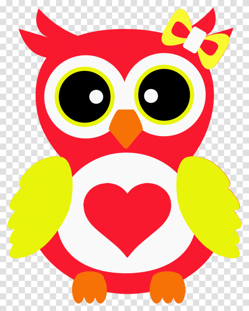 Owl Cartoon Red Owl Pictures Cartoon, Heart Transparent Png
