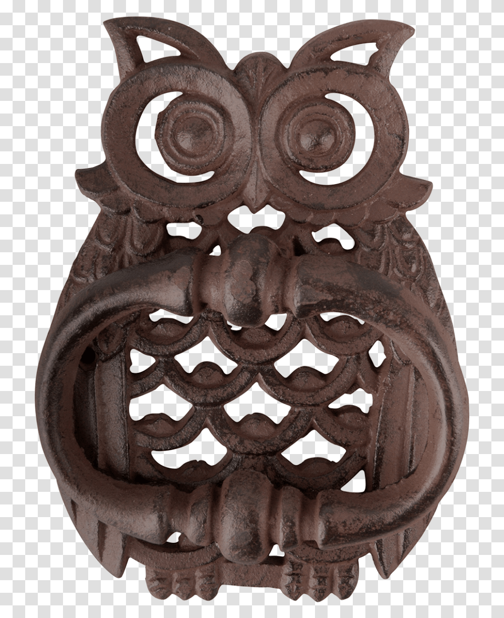 Owl Doorknocker Owl Door Cast, Architecture, Building, Pillar, Emblem Transparent Png