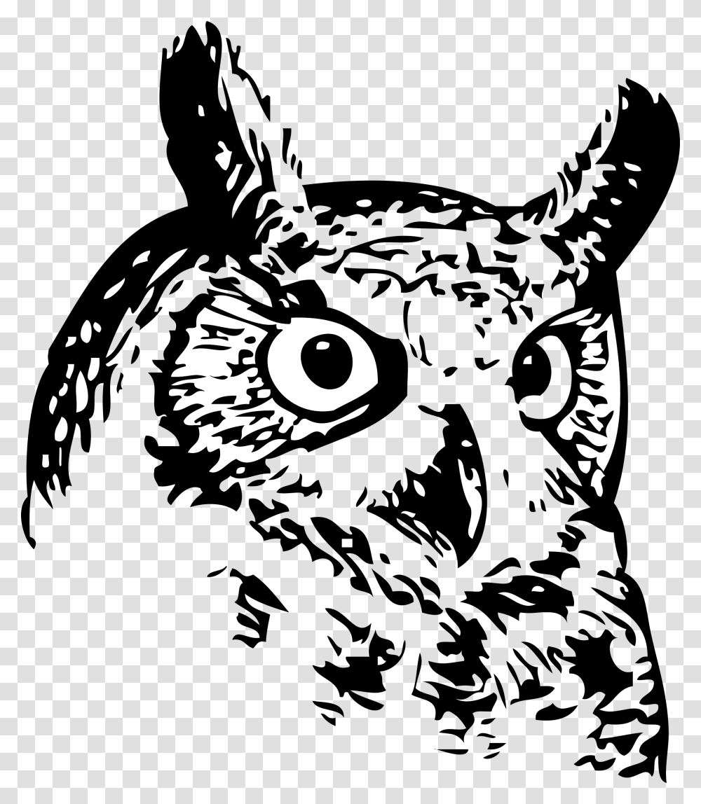 Owl Drawings Of Owl S Face Hughes Owls, Pillow, Cushion Transparent Png