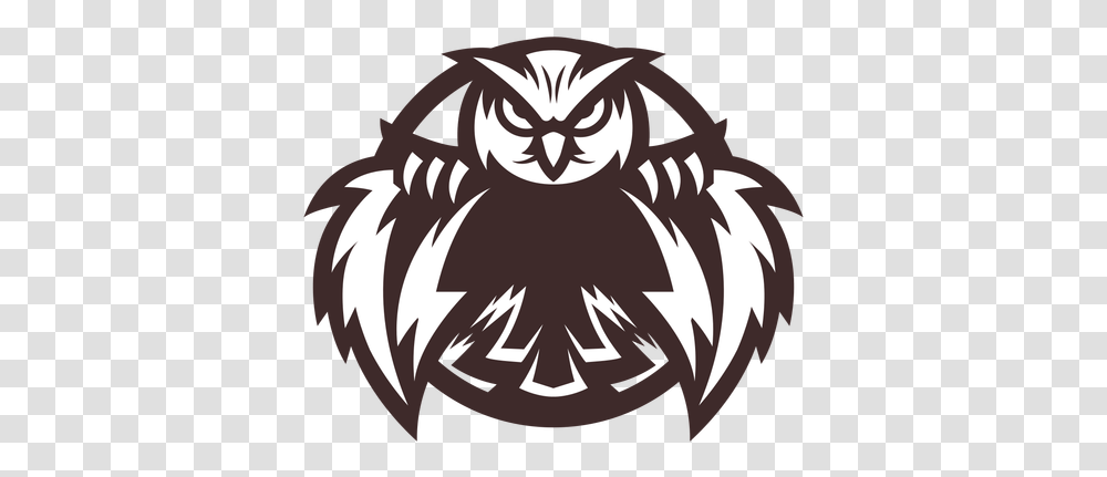 Owl Eagle Badge Sticker Coruja Logo, Stencil, Symbol Transparent Png