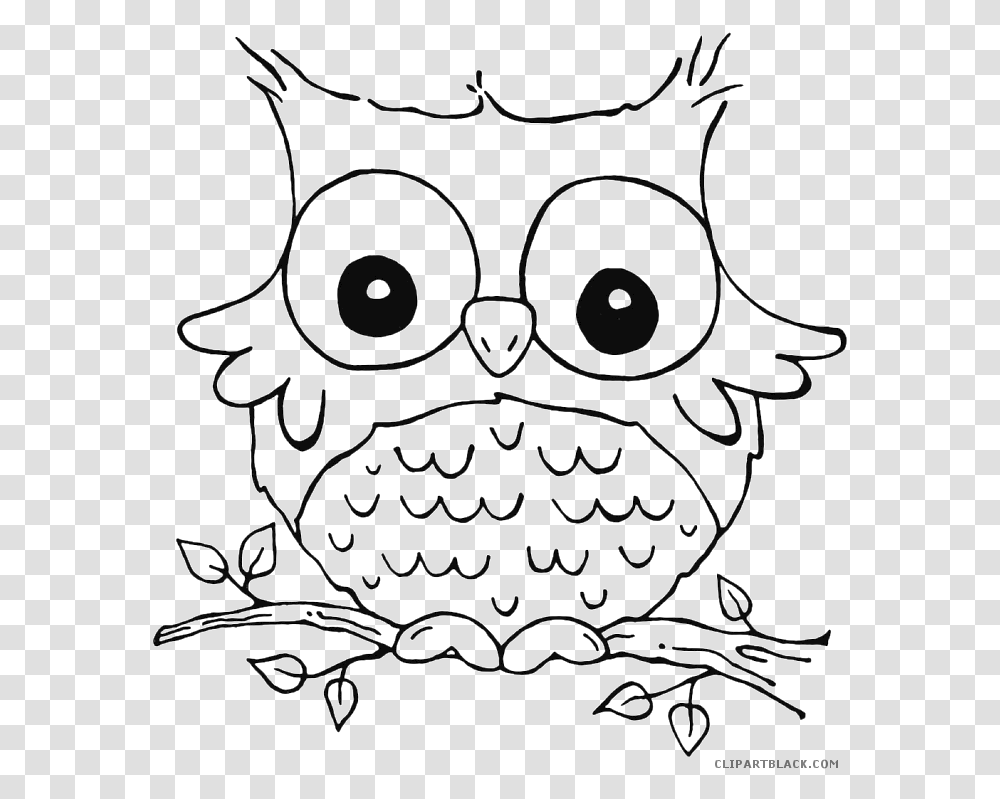 Owl Face Animal Coloring Pages Owl, Doodle, Drawing Transparent Png