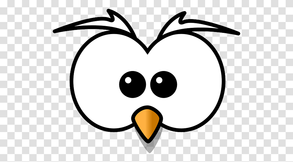 Owl Face Clip Art, Stencil, Bird, Animal, Heart Transparent Png