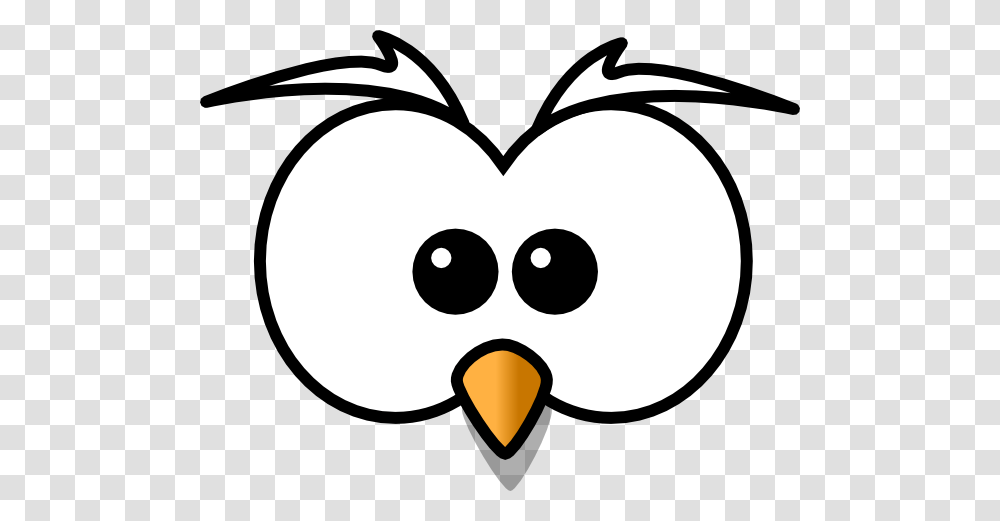 Owl Face Clip Art, Stencil, Heart Transparent Png