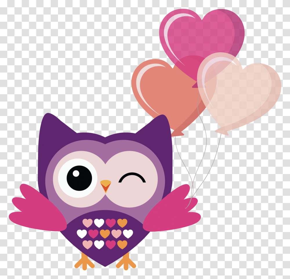 Owl Free Learn English Vocabulary, Heart, Sweets Transparent Png