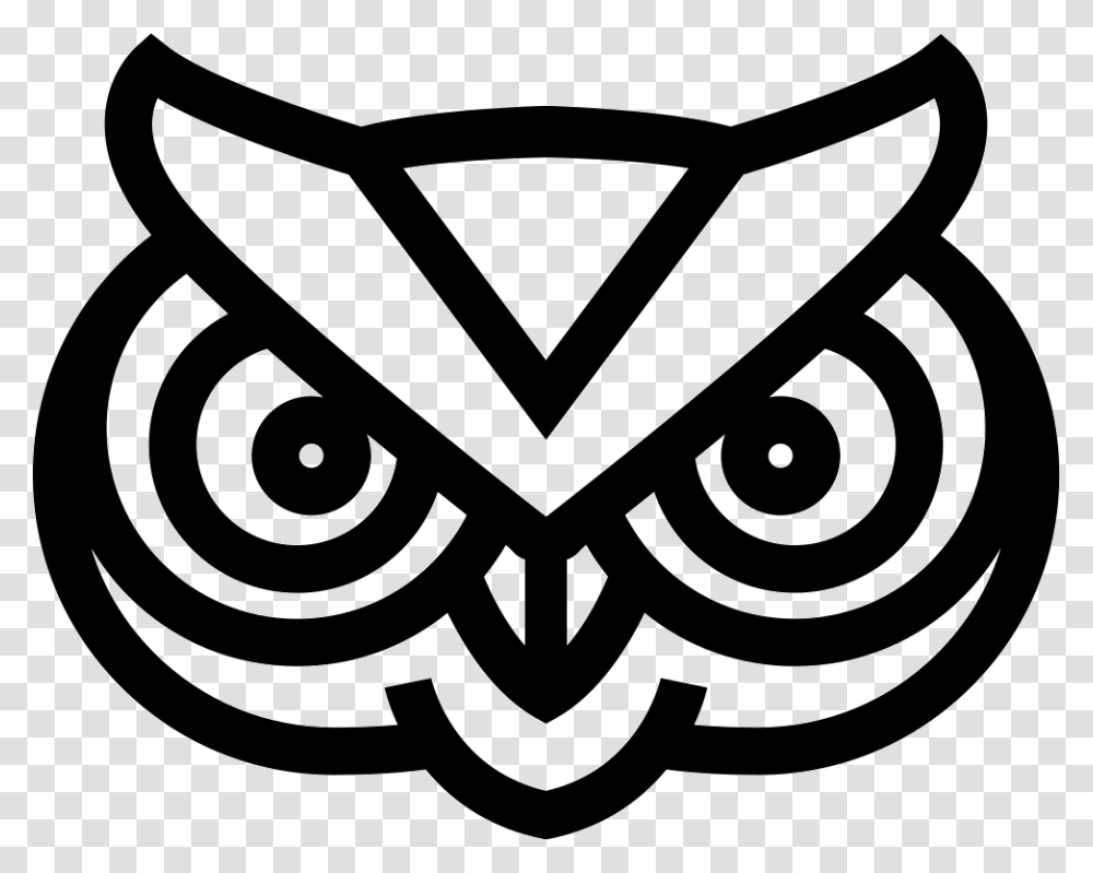 Owl Frontal Face Outline Comments Shs Owl Manufacturing, Logo, Trademark, Stencil Transparent Png