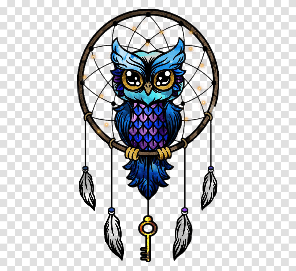 Owl Mandala Dreamcatcher Image Drawing Owl Dream Catcher Colored, Stained Glass, Armor, Modern Art Transparent Png
