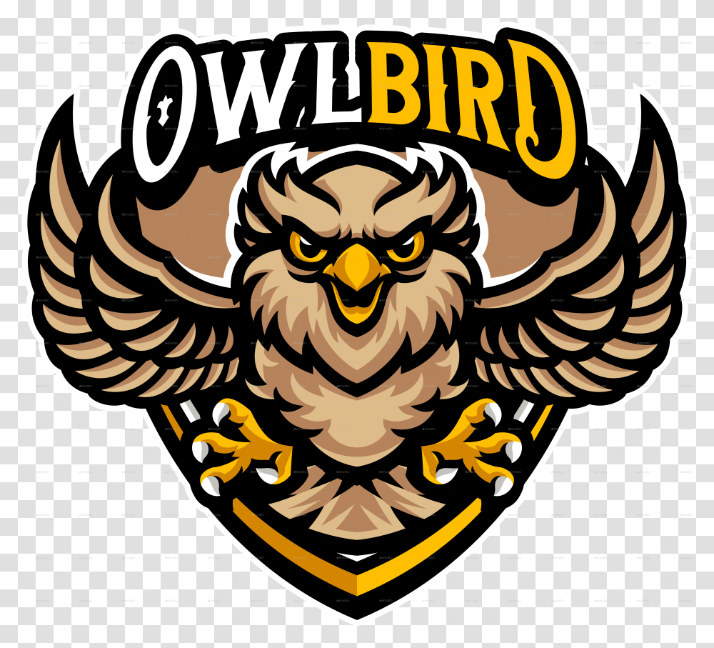 Owl Mascot, Emblem, Logo, Trademark Transparent Png