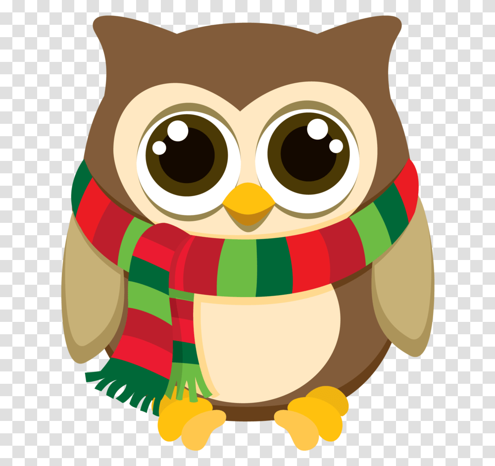 Owl Minus Say Hello Clip Art Christmas Owl, Bird, Animal, Scarf Transparent Png