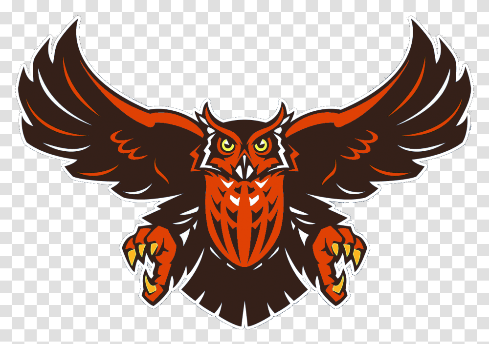 Owl Orange Cut Rice University Football Logo, Eagle, Bird, Animal, Pattern Transparent Png